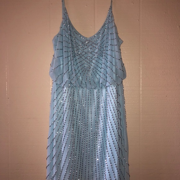 Beaded blue dress - Picture 1 of 3